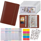 Buy now NICOOTHBudget Binder Cash Envelopes A6 Money Saving Binder with Zipper envelopes (Purple) at indiglob india