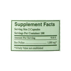 Y.S. ECO Bee Farms 100% Pure Bee Pollen 1,000mg- 200 Capsules