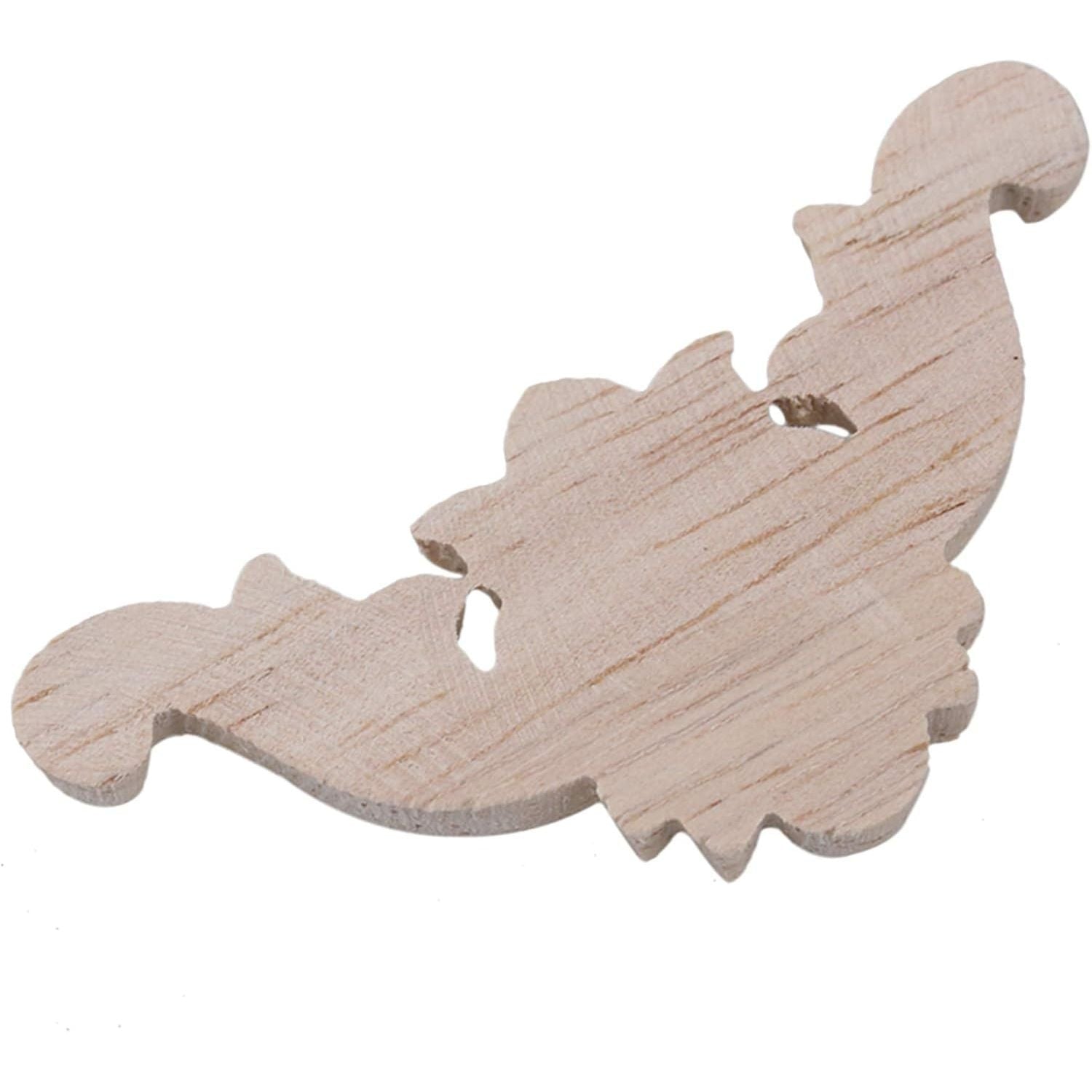 Buy now Mxfans Type C-15 Wood Carved Decal Corner Onlay Applique Flower 40x40mm Pack of 20 at indiglob india