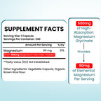 VITBOOST Magnesium Glycinate 500mg - Support Sleep 240 Veggie Capsules
