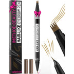 Buy now iMethod Microblading Eyebrow Pen - Eyebrow Pencil Magical 2-in-1 Dual-Ended Eye Brow Pencils for Women with 4-Fork-Tip & Ultra Precise Brush-Tip Create Natural Hair-Like Brows, Last All-Day, Brown at indiglob india
