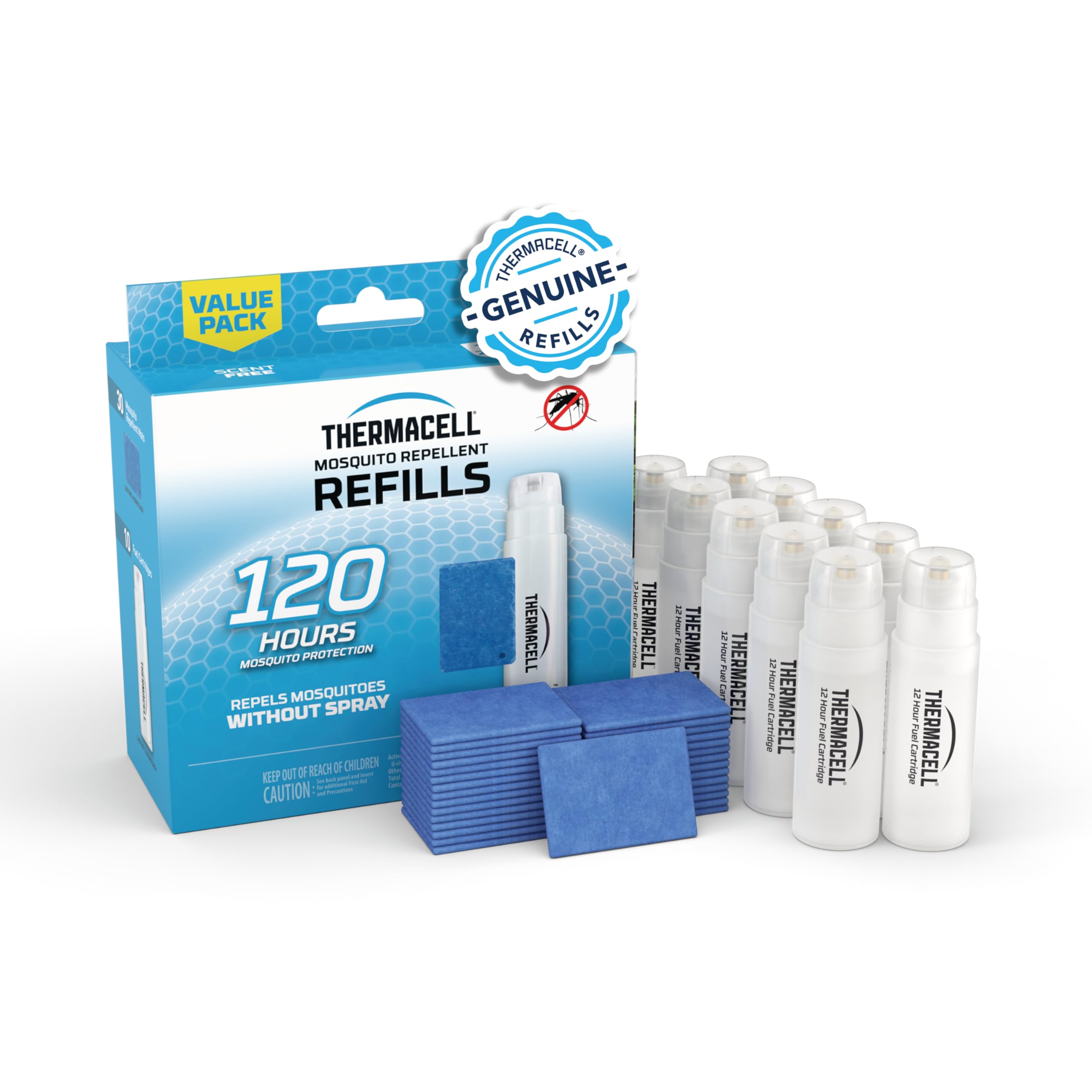 Buy now Thermacell Mosquito Repellent Refills; Provide 120 Hours of Protection; Contain 30 Repellent Mats, 10 Fuel Cartridges; Compatible with Any Fuel-Powered Mosquito Repeller Product 120 Hour at indiglob india
