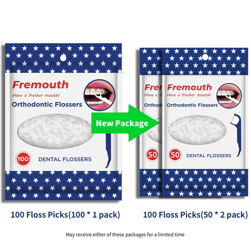 Fremouth Orthodontic Flossers for Braces - Ortho Floss Picks, 200 Count