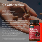Kidney Cleanse & Detox Support with Cranberry, 60 Vegetarian Capsules | Kidney support supplement with Pacran cranberry, astragalus, uva ursi, nettle, juniper, buchu & urinary tract support
