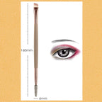 Eyebrow Brush Spoolie Dual Angled Eye Brow Brush Eyelash Comb | Eyebrow Tool for Lining and Shaping Brows or Lashes (Dark Brown)