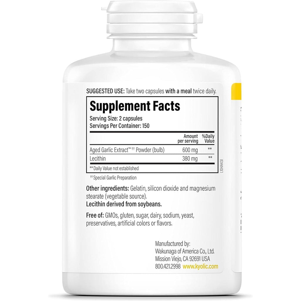 Buy now Kyolic Aged Garlic Extract Formula 104, Cholesterol Health at indiglob india