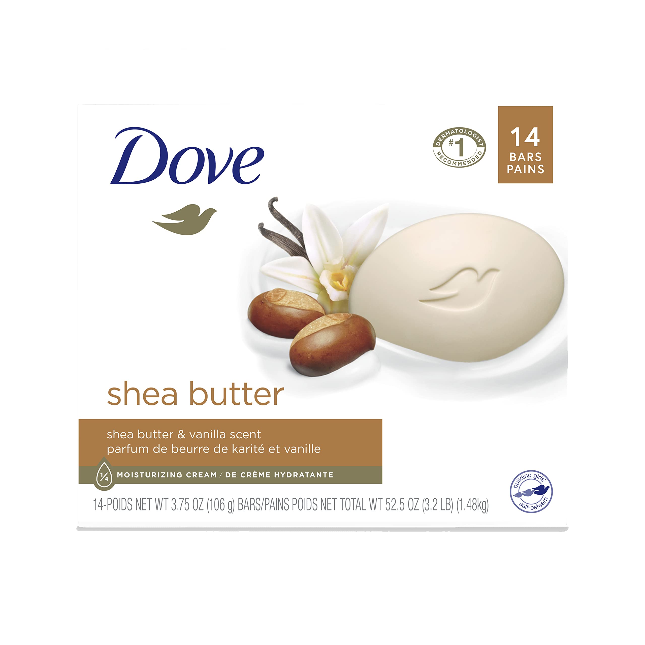 Buy now Dove Beauty Bar Gentle Skin Cleanser Moisturizing For Gentle Soft Skin Care Shea Butter More Moisturizing Than Bar Soap 3.75 oz 14 Bars at indiglob india