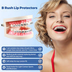 B Rush® Comfort Cover for Braces -Orthodontic Lip Bumper, Lip Shield, Mouth Guard for Brackets, Wax Alternative-Dental Lip Protector
