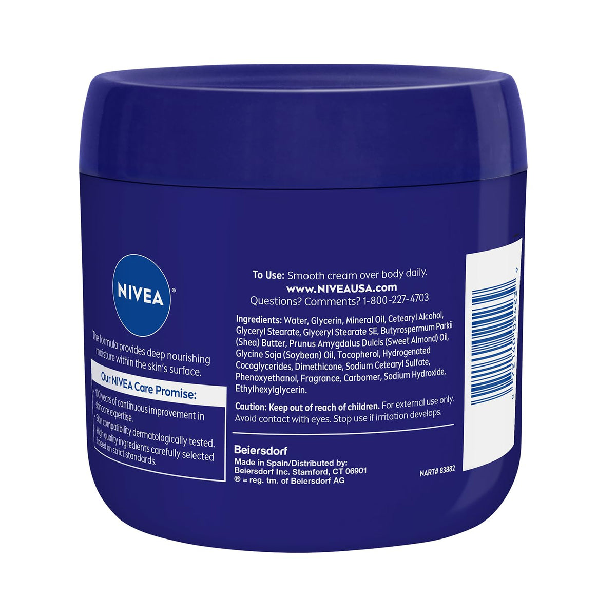 NIVEA Essentially Enriched Body Cream with Hyaluronic Acid, 13.5 Oz