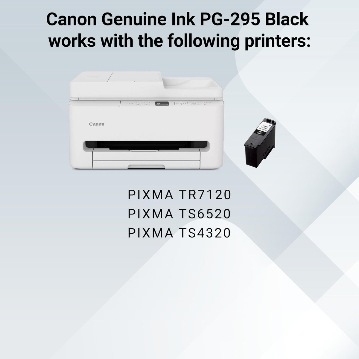 Canon PG-295 Genuine Black Ink Cartridge, Compatible with TR7120, TS6520, TS4320
