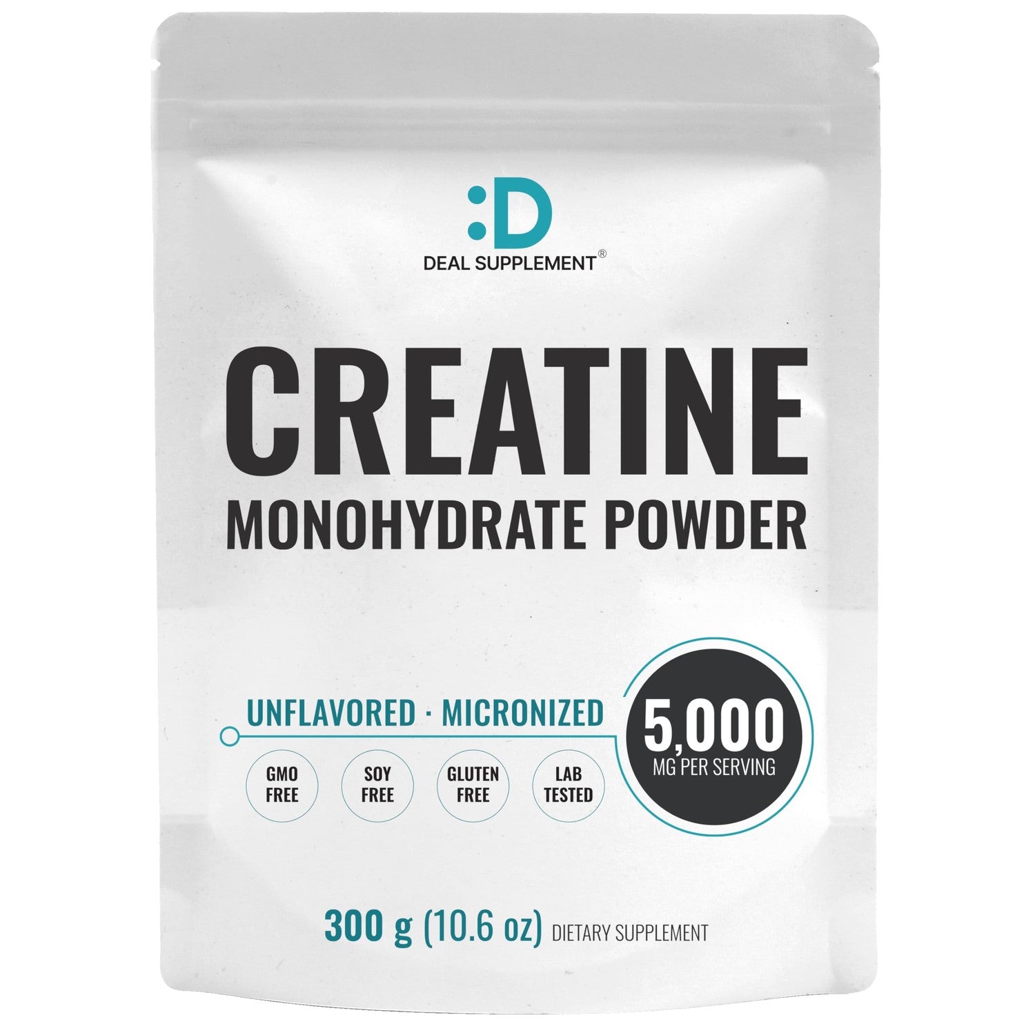 Micronized Creatine Monohydrate, 60 Servings, 5g Per Serving (300g/0.7lb) | Fast Absorbing & Unflavored | Supports Strength, Power & High-Intensity Training* | Vegan, Keto, Non-GMO