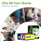 952 952XL Ink Cartridges Combo Pack for HP 952 XL OfficeJet 8710 Printer