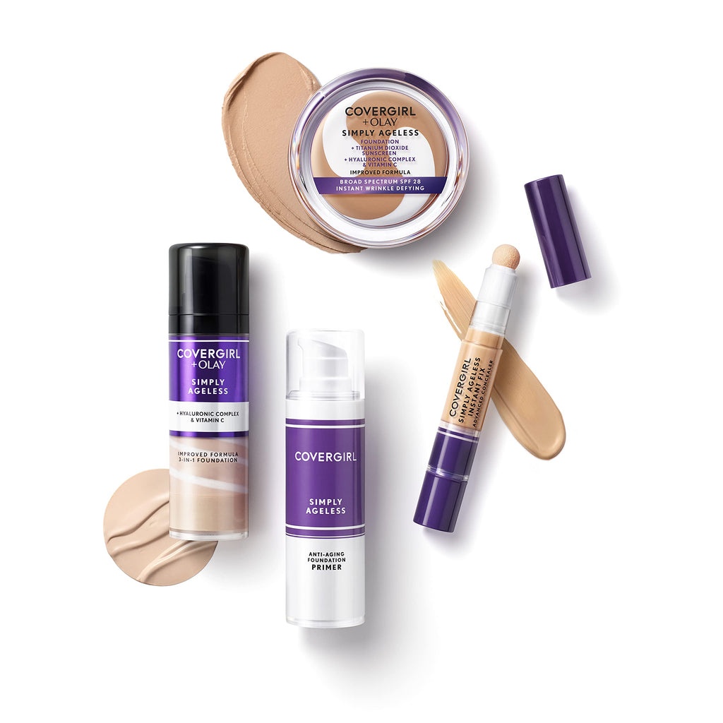 Buy now COVERGIRL+OLAY Simply Ageless Instant Wrinkle-Defying Foundation, 210 Classic Ivory, 0.44 Fl Oz (Pack of 1) at indiglob india