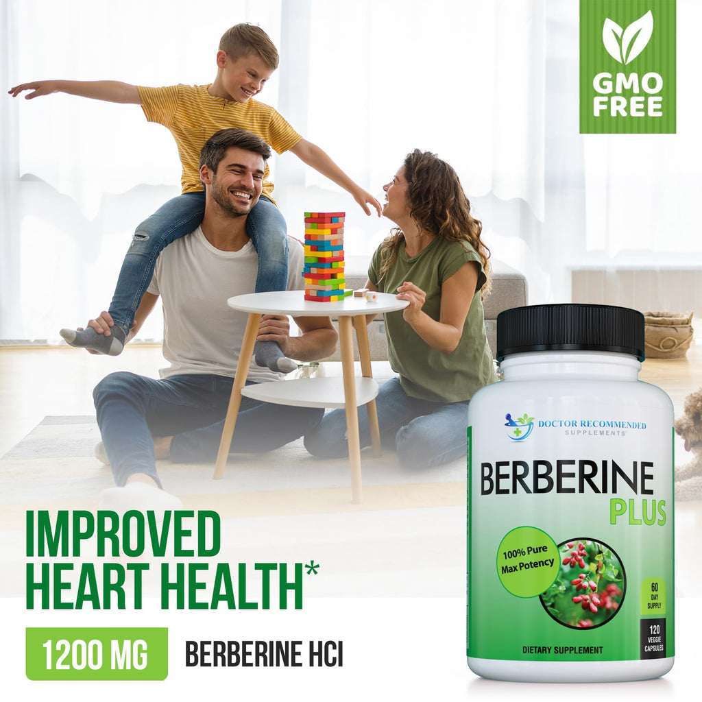 DOCTOR RECOMMENDED SUPPLEMENTS Berberine Plus 1200mg Per Serving - 120 Veggie Capsules Royal Jelly (120 Count (Pack of 3))