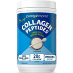 Purely Inspired Collagen Powder for Women & Men, Unflavored (20 Servings) | 20g Hydrolyzed Collagen Peptides Protein Powder - Grass-Fed & Pasture Raised Supports Hair, Nail, Skin, Bone, & Joint Health