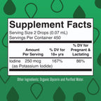 MaryRuth's Organic Iodine Liquid Drops, Potassium Iodide, 15 Month Supply | Potassium Iodide, 1 Year Supply, 450 Servings, Thyroid Health, USDA Organic