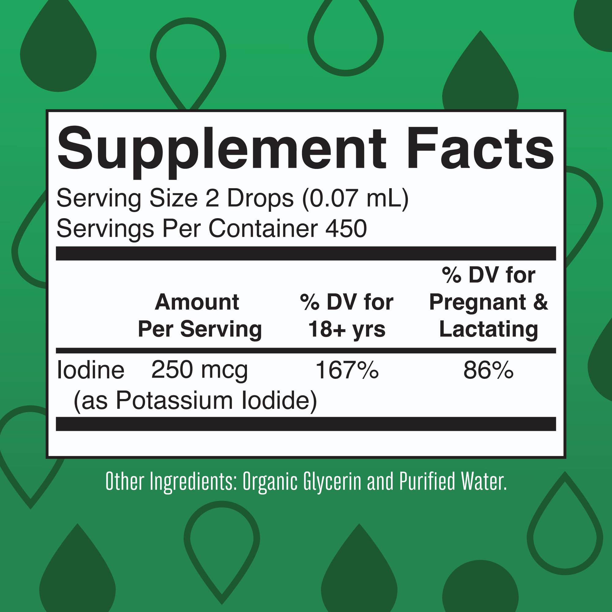 MaryRuth's Organic Iodine Liquid Drops, Potassium Iodide, 15 Month Supply | Potassium Iodide, 1 Year Supply, 450 Servings, Thyroid Health, USDA Organic