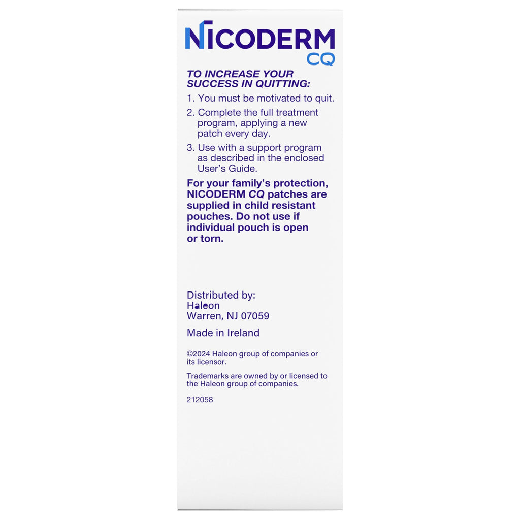NicoDerm CQ Step 1 21mg, 21 Clear Patches