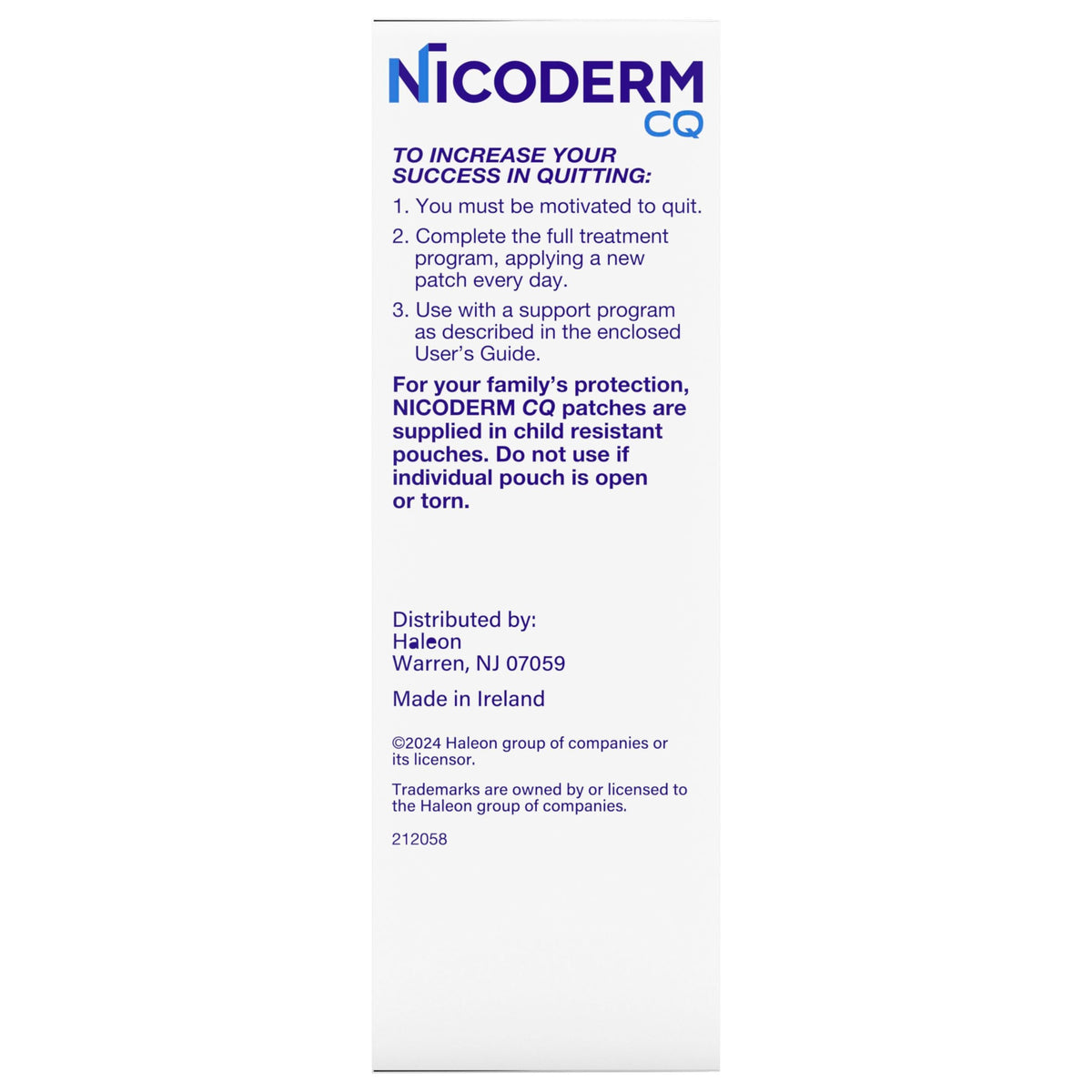 NicoDerm CQ Step 1 21mg, 21 Clear Patches