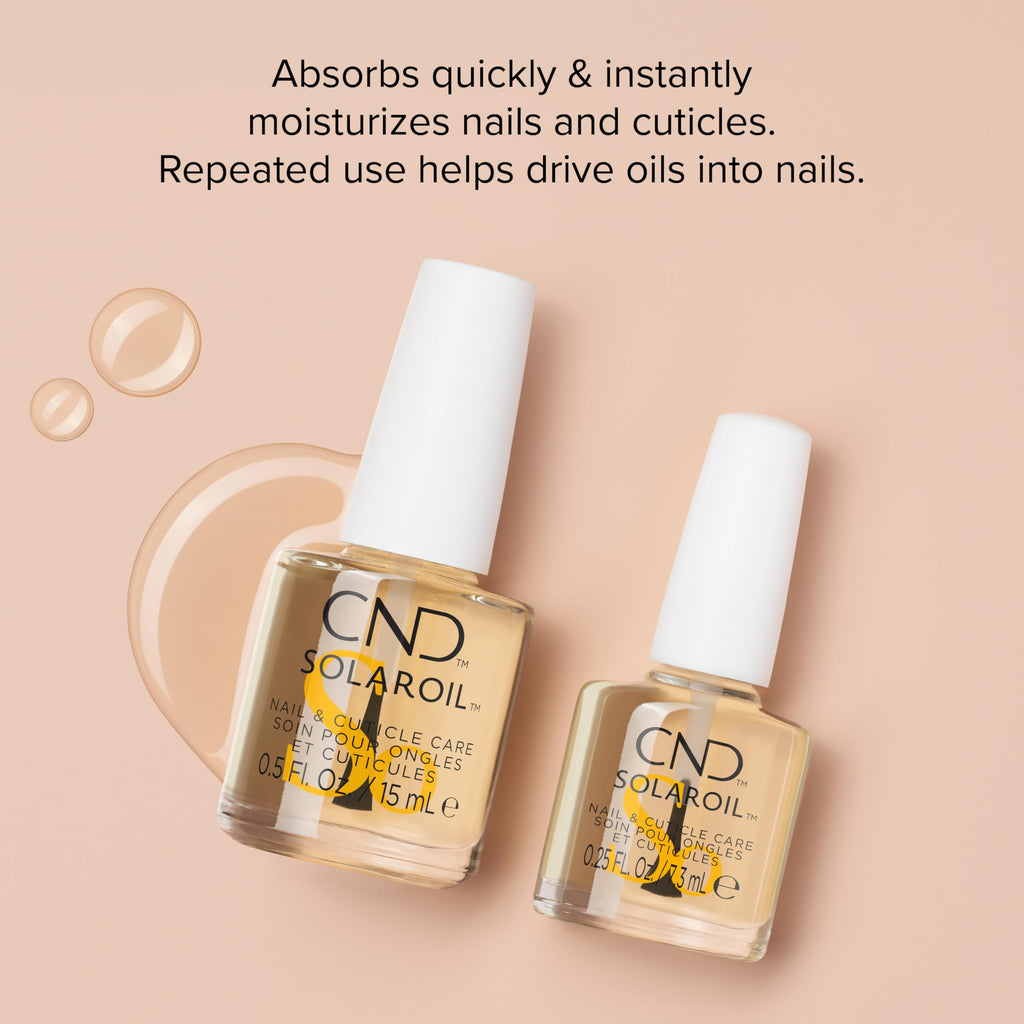 CND SolarOil Cuticle Oil, Natural Blend Of Jojoba, Vitamin E, Rice Bran and Sweet Almond Oils, Moisturizes and Conditions Skin (Packaging May Vary)