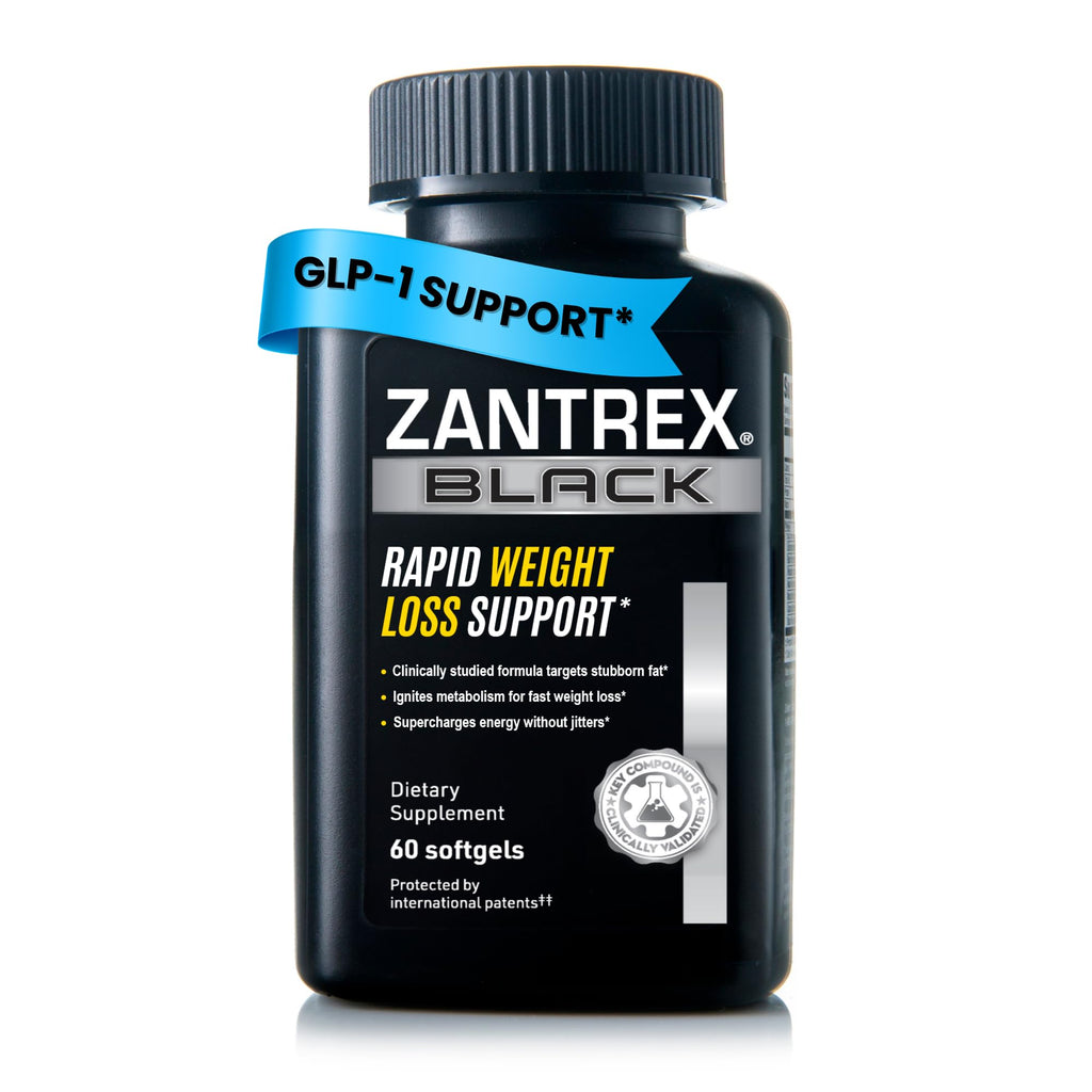 Zantrex Black – Naturally Boost GLP-1 & Metabolism Support | Thermogenic Energy, Weight Management Formula | 60 Pills