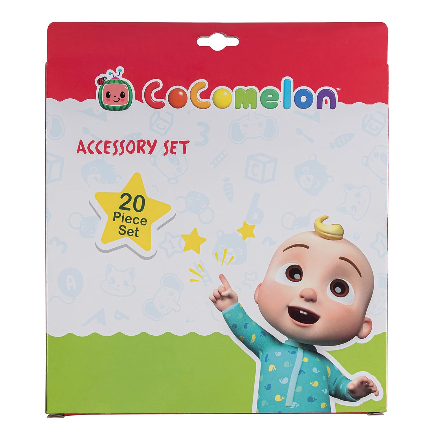 Buy now Luv Her CoComelon Girls 20 Piece Accessory Set with 3 Barrettes, 4 Snap Hair Clips, 5 Elastics and 8 Terry Ponies - Ages 3+ at indiglob india