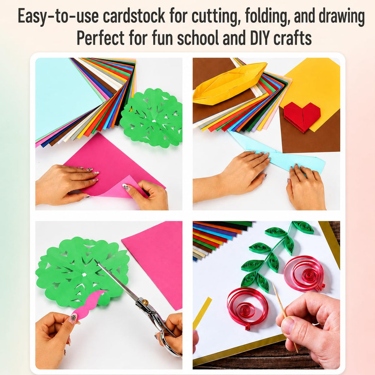 Mr. Pen- Colored Cardstock Bulk, 8.5" x 11", 300 Sheets, 20 Colors, 180 GSM