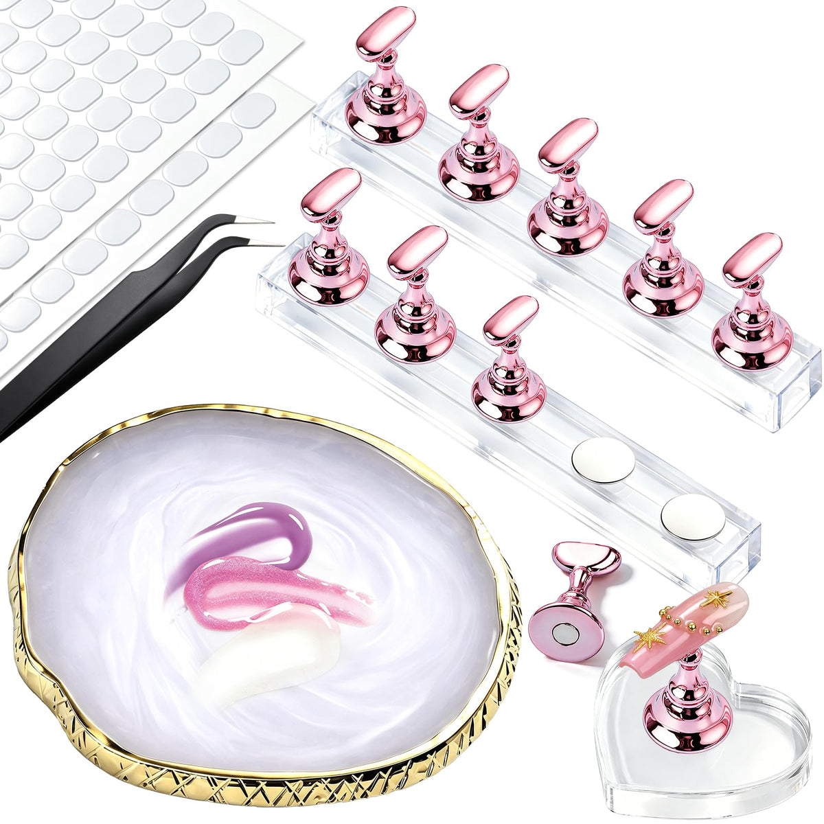 FANDAMEI Nail Stand,Nail Stand For Press Ons,Nail Holder For Painting Nails
