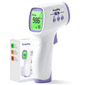 Non‑Contact Forehead Thermometer, 1‑Sec Infrared Thermometer for Baby Kids Adults, Fever Alarm with 3‑Color Backlight, 32‑Memory, Body & Surface Mode, °F/°C Switch, FDA Cleared