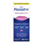 Florastor Probiotics for Women, Digest and De-Stress, 30 Capsules | Digestive Health and Vaginal Probiotic with L-Theanine for Mind and Body Wellness