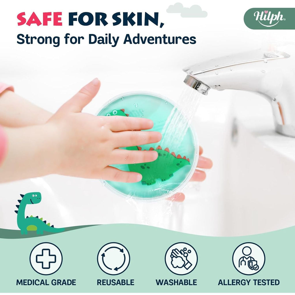 Buy now Hilph Kids Ice Packs for Boo Boos, Toddler Dinosaur Ice Pack Reusable Childrens Boo Boo Buddy Hot Cold Gel Packs for Kids Injuries, Pain Relief, Bumps & Bruises, Breastfeeding, Lunch Box (3 Packs) at indiglob india