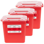 Alcedo Large Sharps Container 2 Gallon (3-Pack) Home & Professional Use