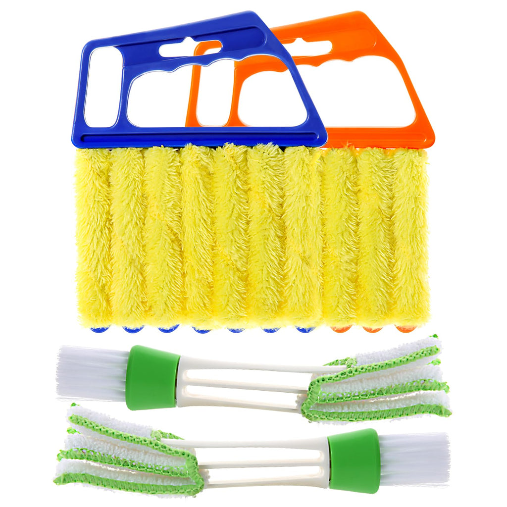 Blind Cleaner Duster Tool, 4Pcs Washable 7-Finger Venetian Window Duster