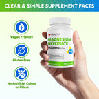 Magnesium Glycinate 400mg per Capsule – 240 Capsules – High Absorption Magnesium Supplement for Relaxation, Calmness & Muscle Support – Gentle on Stomach - for Men and Women – Made in USA