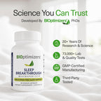 BIOptimizers Sleep Breakthrough Capsules - Natural Support Supplement | Calming Relief Aid for Adults | Non-Habit Forming | 60 Capsules
