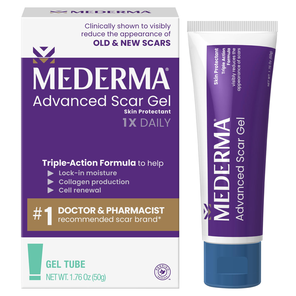 Mederma Advanced Scar Gel, Cepalin Scar Treatment, Old and New Scars, 50g