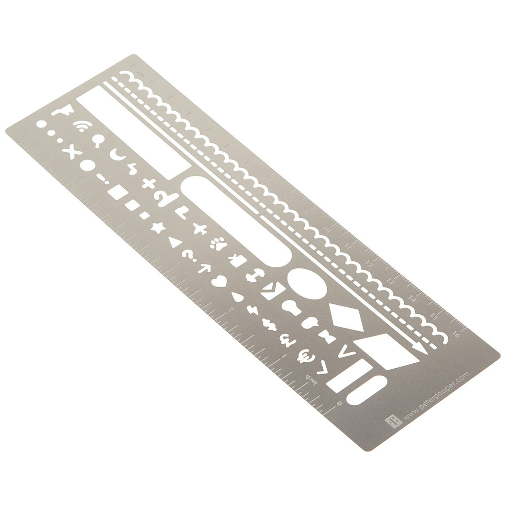 Metal Stencil Bookmark for Bullet Journals, Hardcover