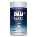 Natural Vitality Calm Sleep Capsules | Magnesium with Melatonin, L-Theanine & Gaba Supplement | For a Good Night's Sleep | Non-GMO, Gluten Free & Vegan | 120 Count