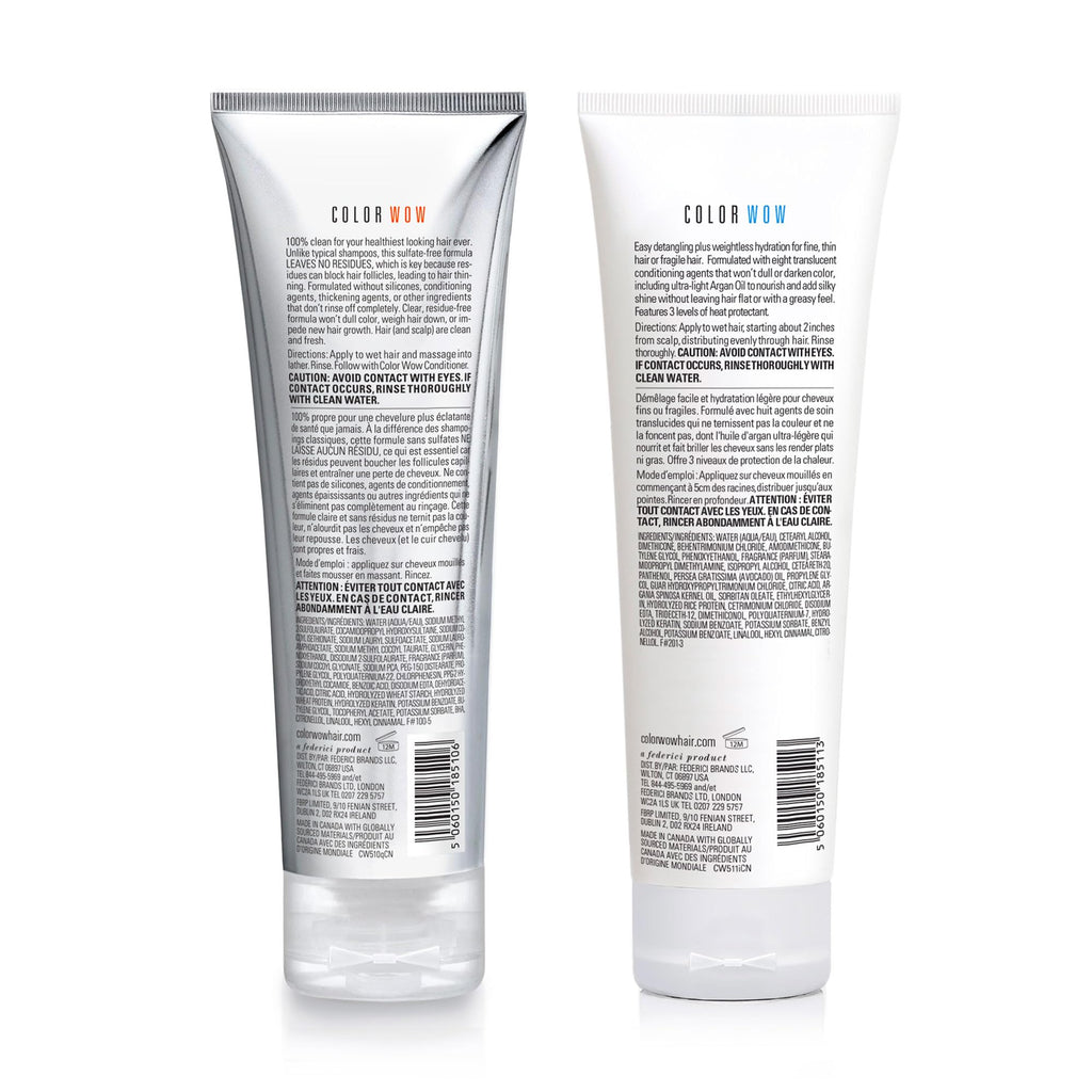 COLOR WOW Dream Clean Duo – Color Security Shampoo and Conditioner Set | Includes 100% clean shampoo and conditioner. Achieves hydrated strands and protects color.