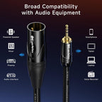 Buy now Cable Matters 3.5mm to XLR Cable - 6ft, Male to Male XLR to 1/8 Inch Cable, Compatible with iPod, MP3 Player, Laptop, Voice Recorder, and More, Black – Not for Microphone Use at indiglob india