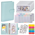 Buy now NICOOTHBudget Binder Cash Envelopes A6 Money Saving Binder with Zipper envelopes (Purple) at indiglob india