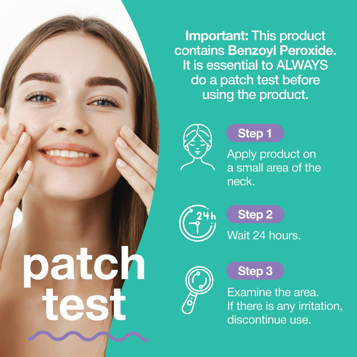 TOUCH 2.5% Benzoyl Peroxide Acne Gel for Face & Body, 8 oz