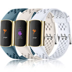 Buy now Maledan Compatible with Fitbit Charge 5/ Fitbit Charge 6 Bands Women Men, Breathable Sport Band Soft Waterproof Replacement Wristbands Strap for Fitbit Charge 5/ Charge 6 Advanced Fitness Tracker at indiglob india