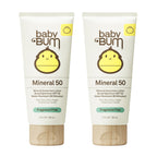 Baby Bum SPF 50 Sunscreen Lotion - Mineral UVA/UVB Face and Body Protection for Sensitive Skin - Hawaii 104 Act Compliant (Made without Octinoxate & Oxybenzone) - Travel Size - 3 oz