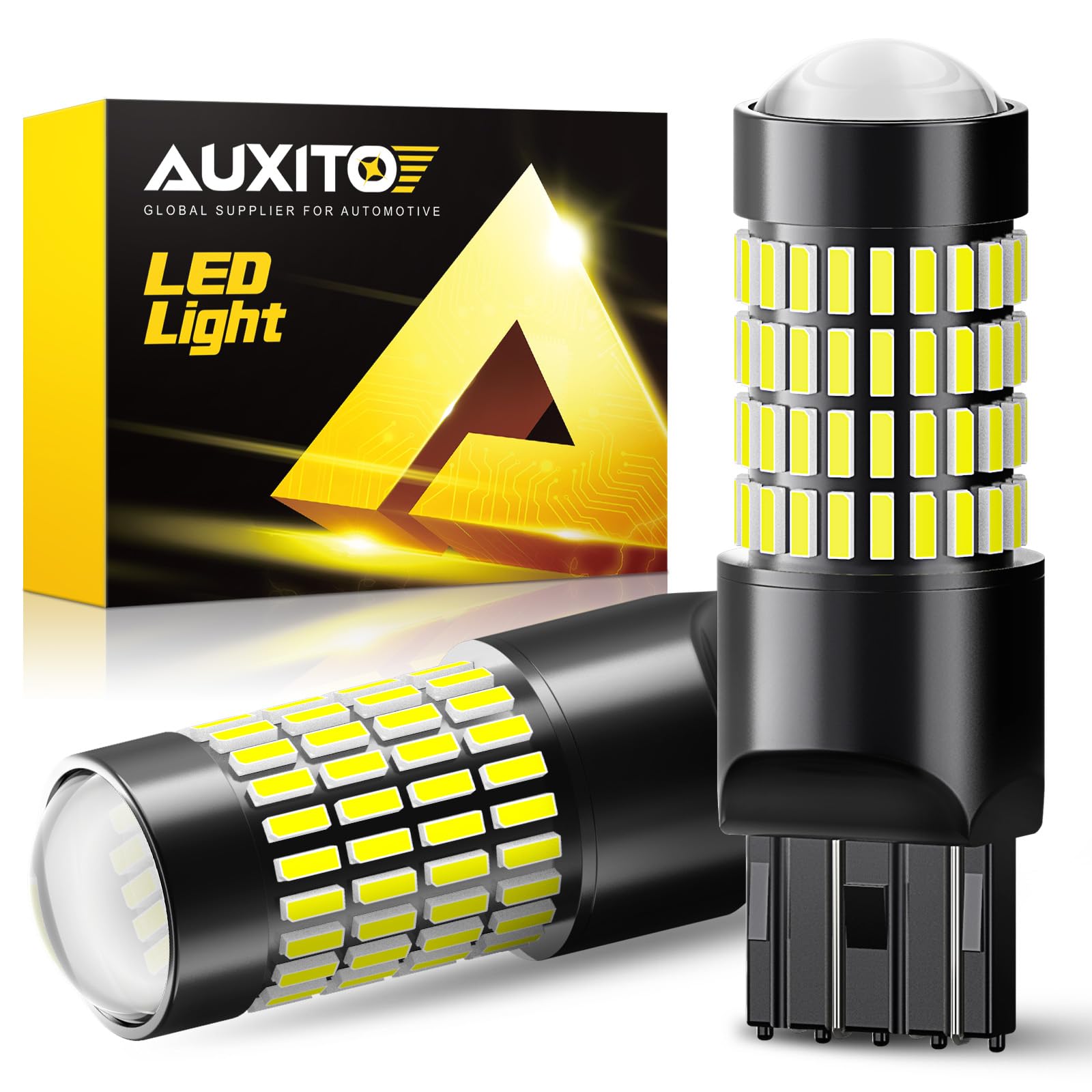 Buy now AUXITO 194 LED Light Bulb 6000K White 168 2825 W5W T10 Wedge 24-SMD 3014 Chipsets LED Replacement Light Kit Error Free for Car Interior Dome Map Door License Marker Lights, Pack of 10 White 7440 7443 at indiglob india