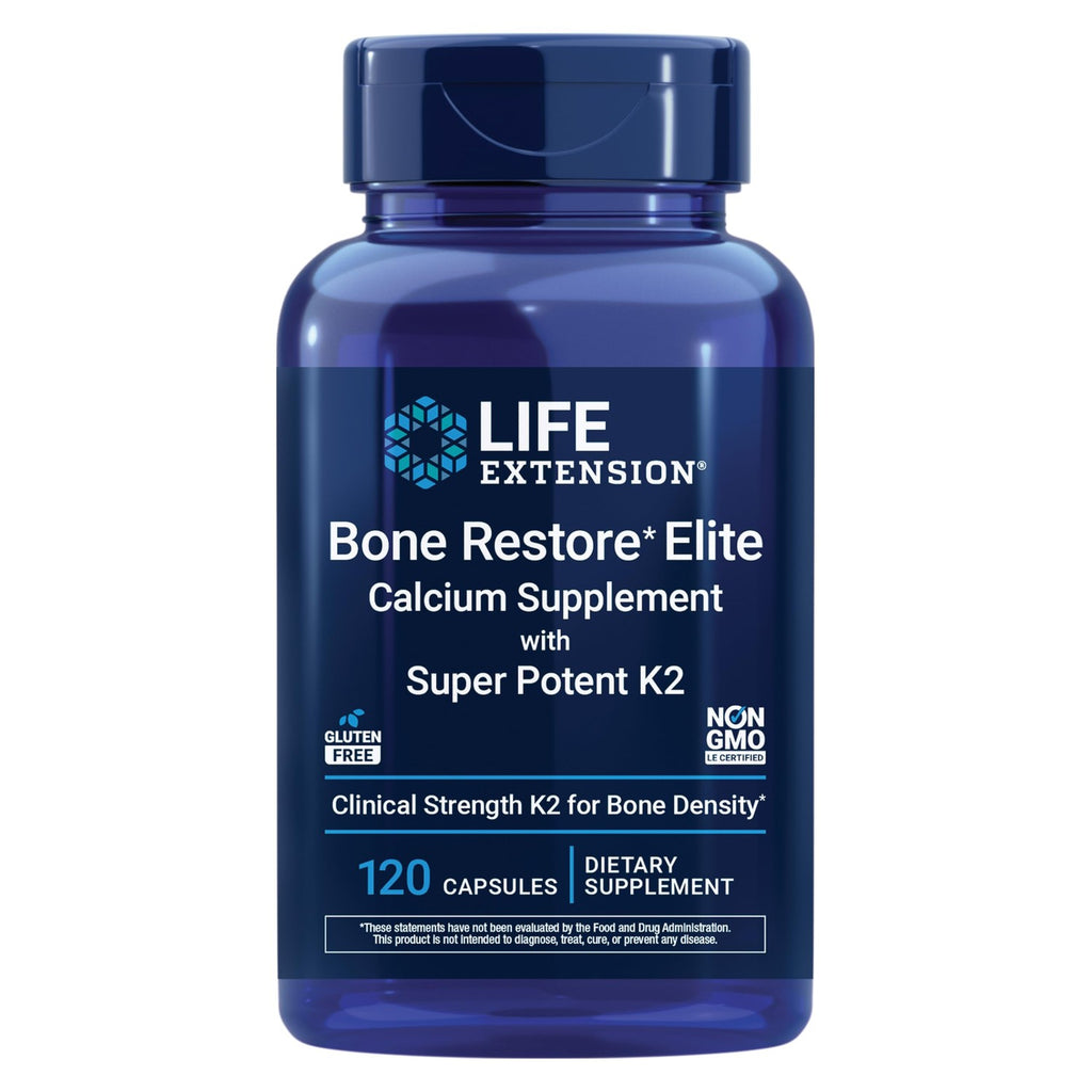 Life Extension Bone Restore Elite with Super Potent K2, 120 Capsules