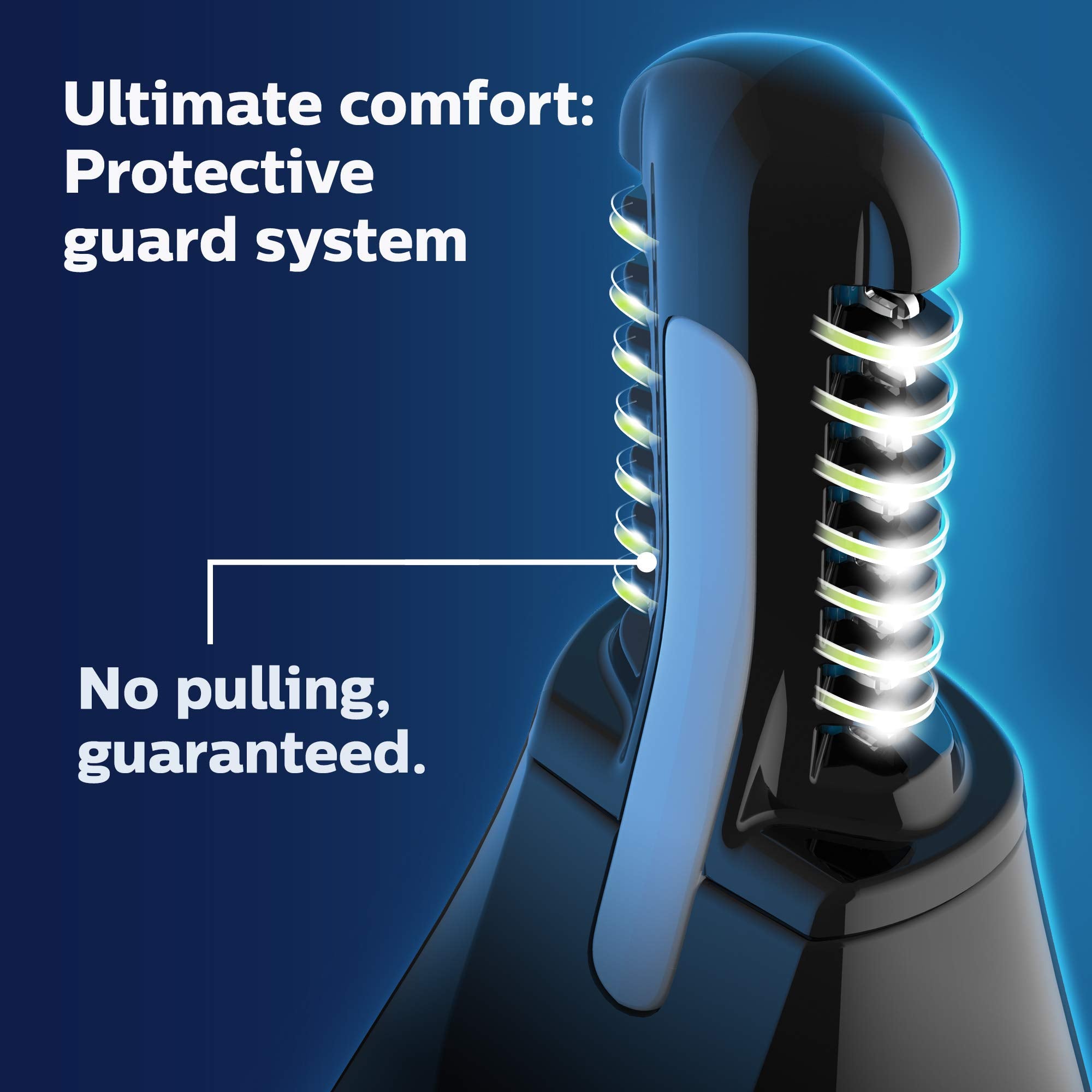 Norelco Philips Nose Trimmer 5000 for Nose, Ears, Eyebrows & Details | Protective Guard System, Dual-Sided Steel Blades, Eyebrow Combs, Rotary & Detail Trimmer, Washable, AA Battery, NT5600/62