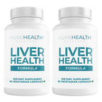 PUREHEALTH RESEARCH Liver Health – Liver Cleanse Detox & Repair Supplement | Liver Support with Milk Thistle, Turmeric Powder, Dandelion, Artichoke, Beet Root, Ginger, L Cysteine HCL - 60 Capsules