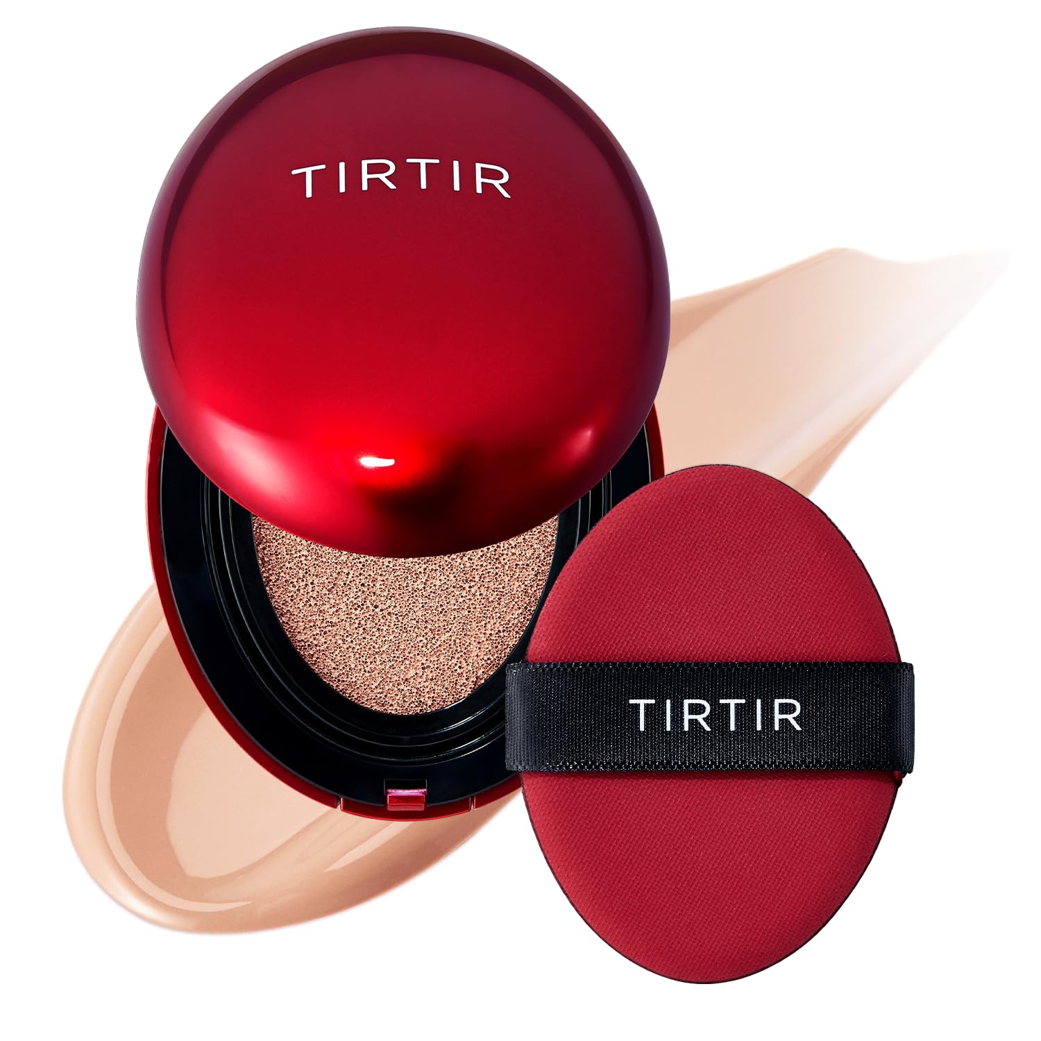 Buy now TIRTIR Mask Fit Red Cushion Foundation | Full coverage, Weightless, Skin fit, Satin Glow Finish, Korean Makeup BB Foundation, beauty, Tattoo cover up, Buildable (#21N Ivory, 0.63 Fl Oz) 22C Peach Beige 0.63 Fl Oz (Pack of 1) at indiglob india