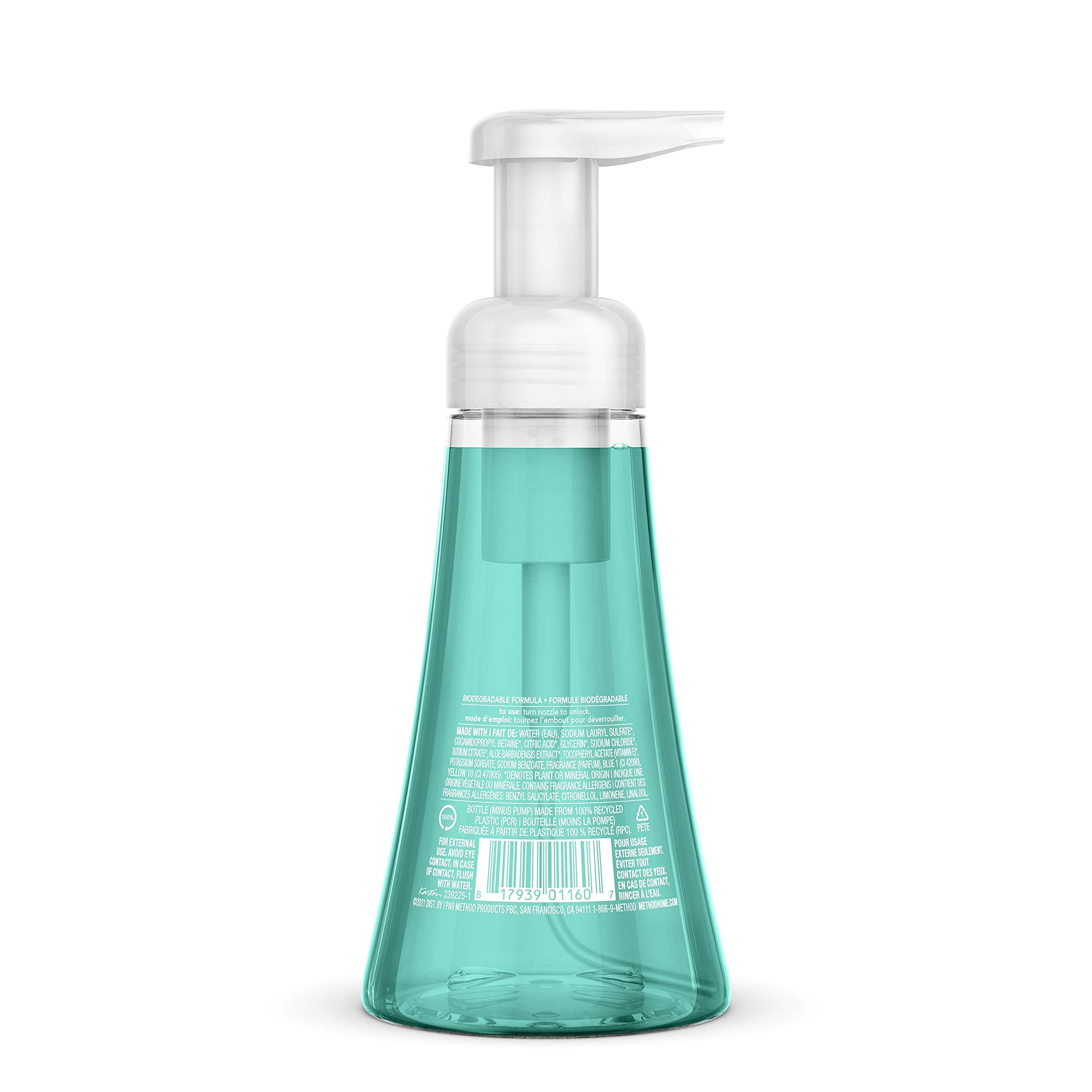 Buy now Method Foaming Hand Soap, Waterfall, Paraben and Phthalate Free, 10 Fl Oz (Pack of 1) at indiglob india